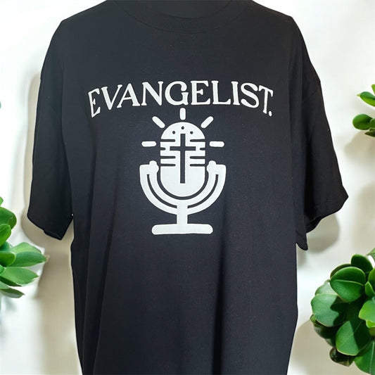 Evangelist Tee Puff Vinyl T-Shirt | Christian Apparel Unisex Faith-Based Church Team Tee | Evangelism faith based top