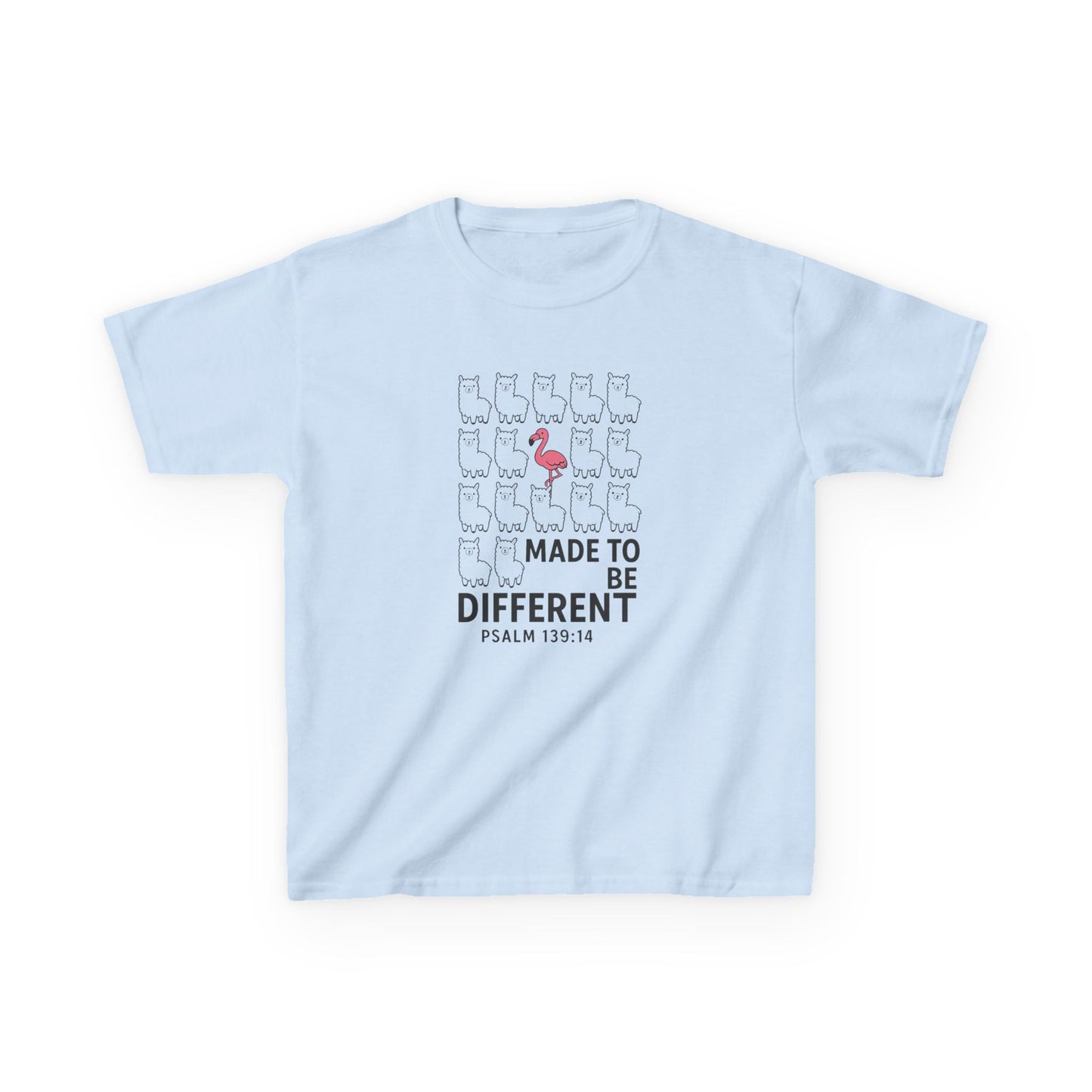 Psalm 139 :14  'Made to be DIFFERENT', Christian Kids Shirt, Kingdom Identity Tee , Positive Christian Shirt , VBS Church camp tee