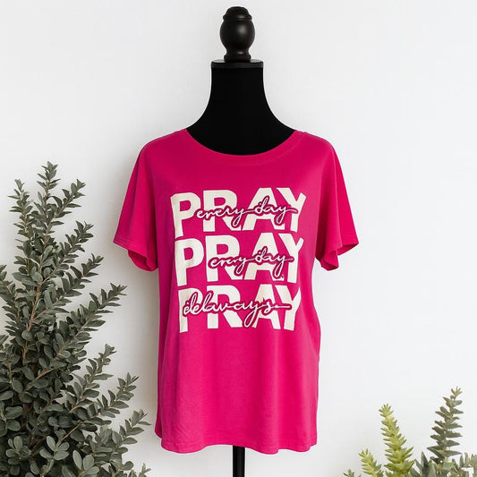Pray about over through it Christian Tee | New believer gift ChristianityShirt | Inspirational Evangelism Tee | Faith Shirt