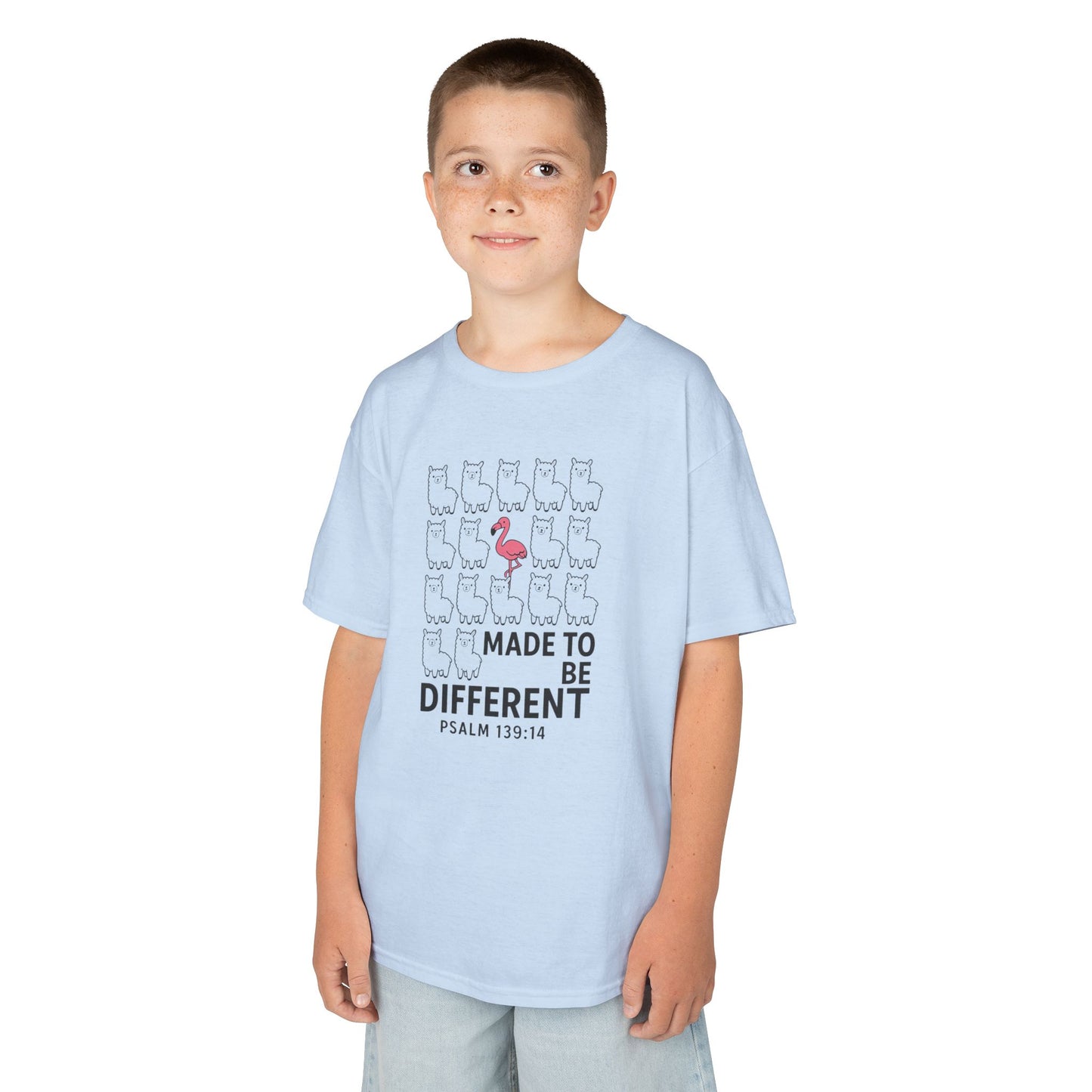 Psalm 139 :14  'Made to be DIFFERENT', Christian Kids Shirt, Kingdom Identity Tee , Positive Christian Shirt , VBS Church camp tee