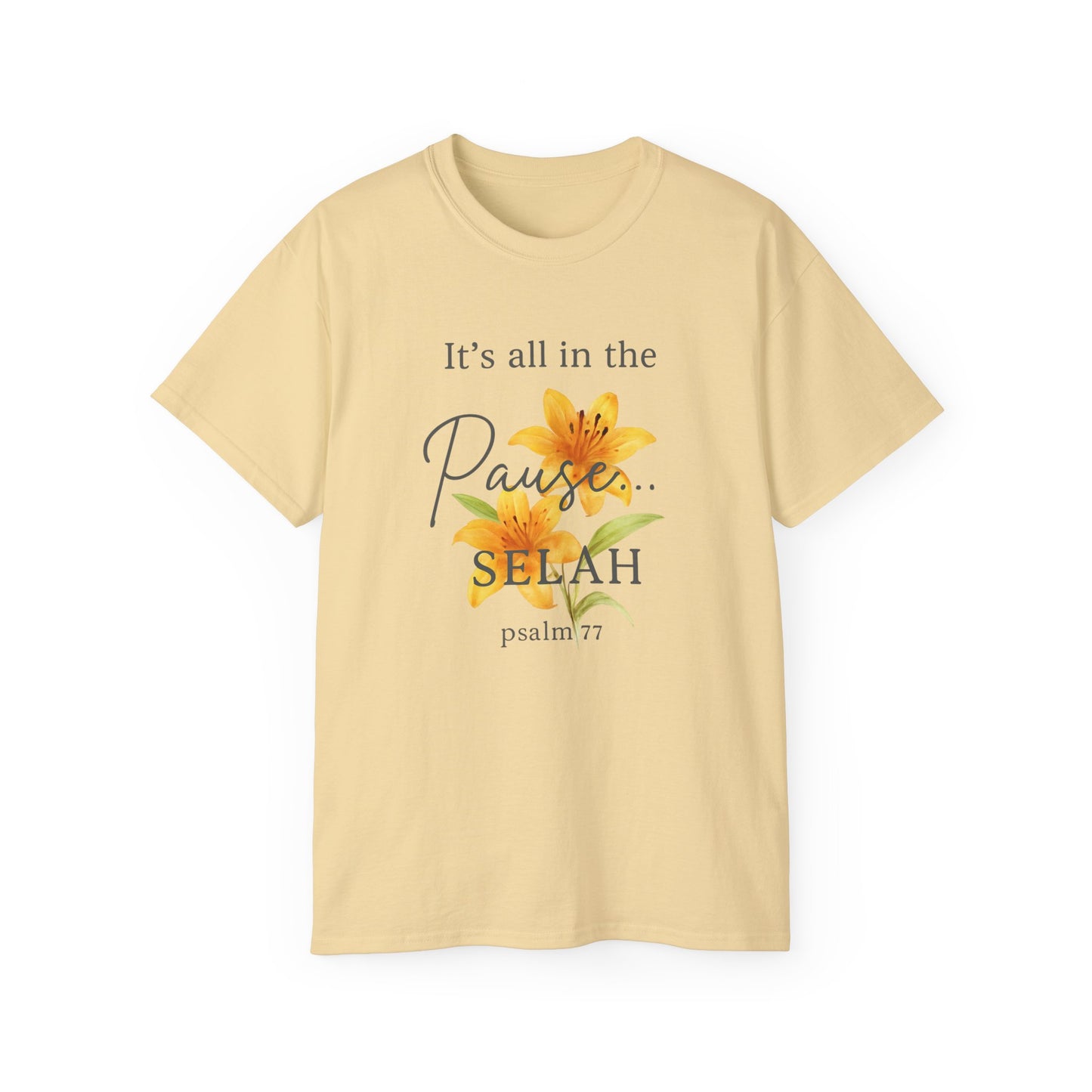 Floral It's all in the Pause Christian Tee, Inspirational Christian Shirt, New believer gift , Church Merch