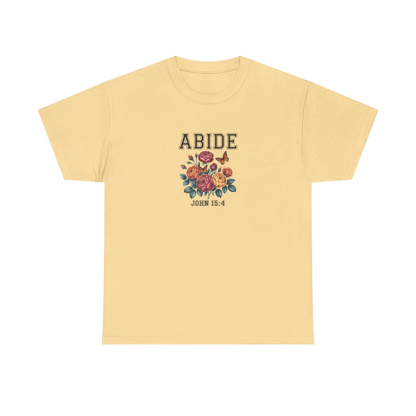 Abide In Him Christian Tee , Inspirational Shirt, New believer  Gift, Casual Church Tee , Faith-Based Tee, Praise T shirt