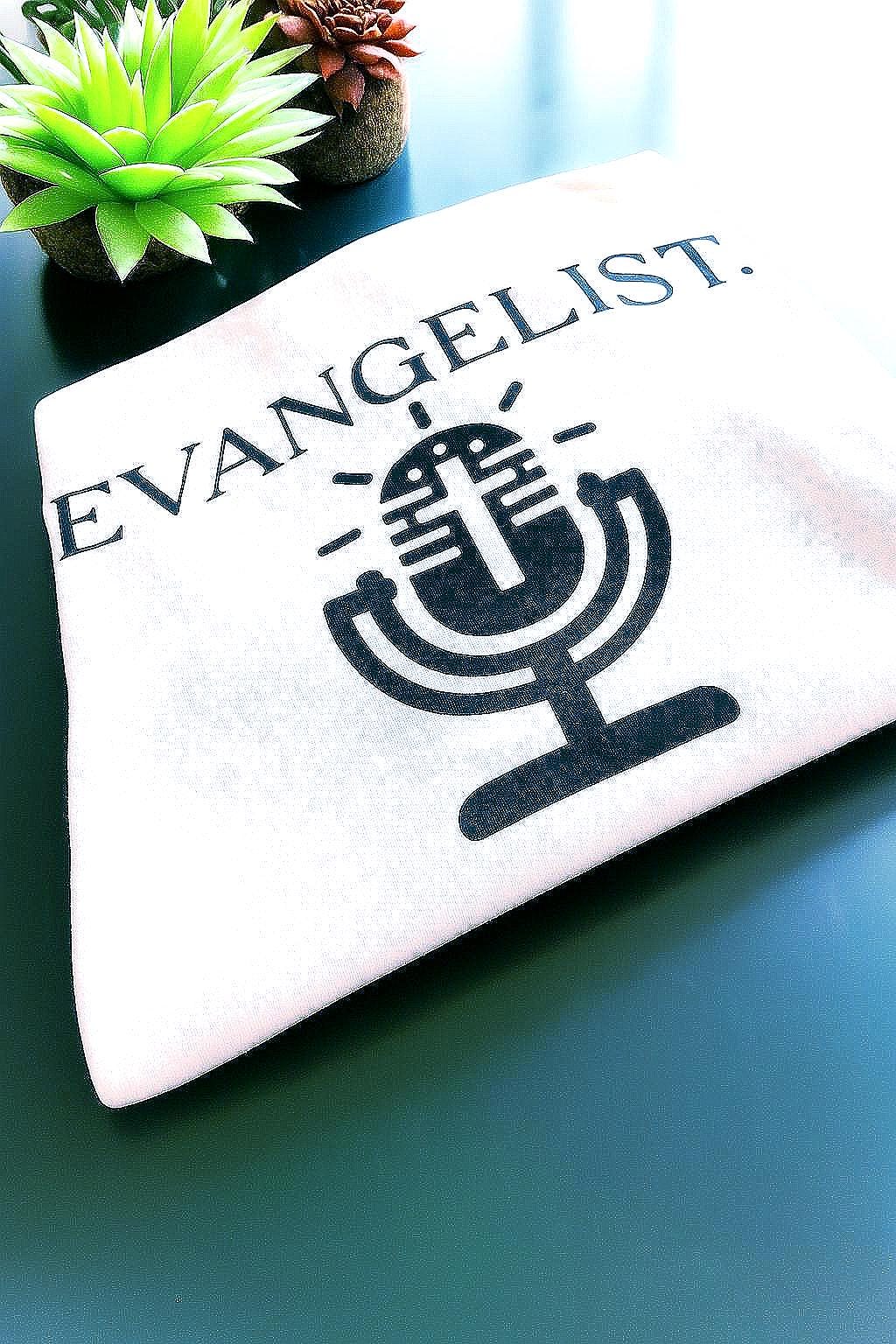 Evangelist Iron On Vinyl T-Shirt | Christian Apparel Unisex Faith-Based Church Team Tee | Evangelism top