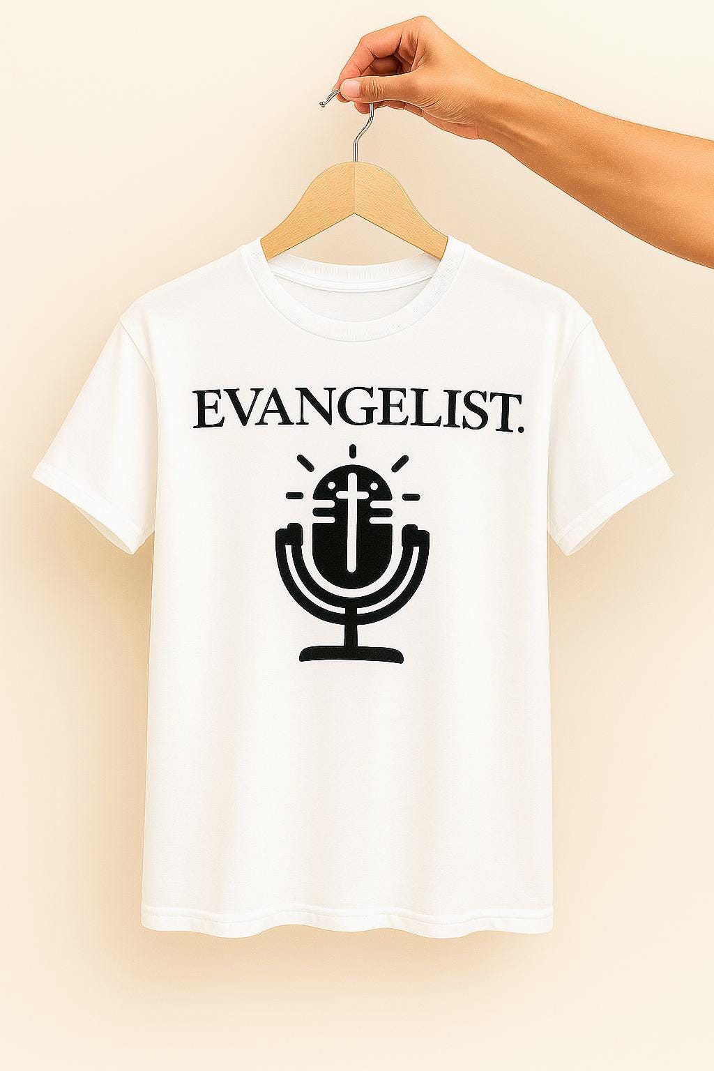 Evangelist Iron On Vinyl T-Shirt | Christian Apparel Unisex Faith-Based Church Team Tee | Evangelism top