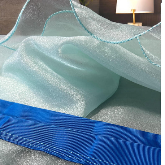 Light Green Organza Worship Dance Flags with Flexi Rod