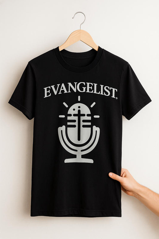 Evangelist Tee Puff Vinyl T-Shirt | Christian Apparel Unisex Faith-Based Church Team Tee | Evangelism faith based top