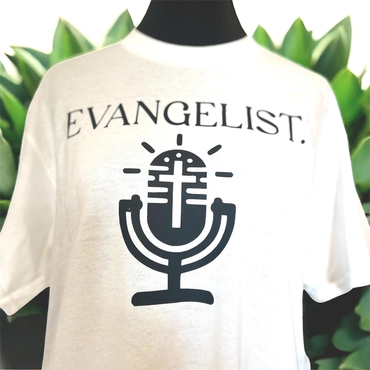 Evangelist Iron On Vinyl T-Shirt | Christian Apparel Unisex Faith-Based Church Team Tee | Evangelism top