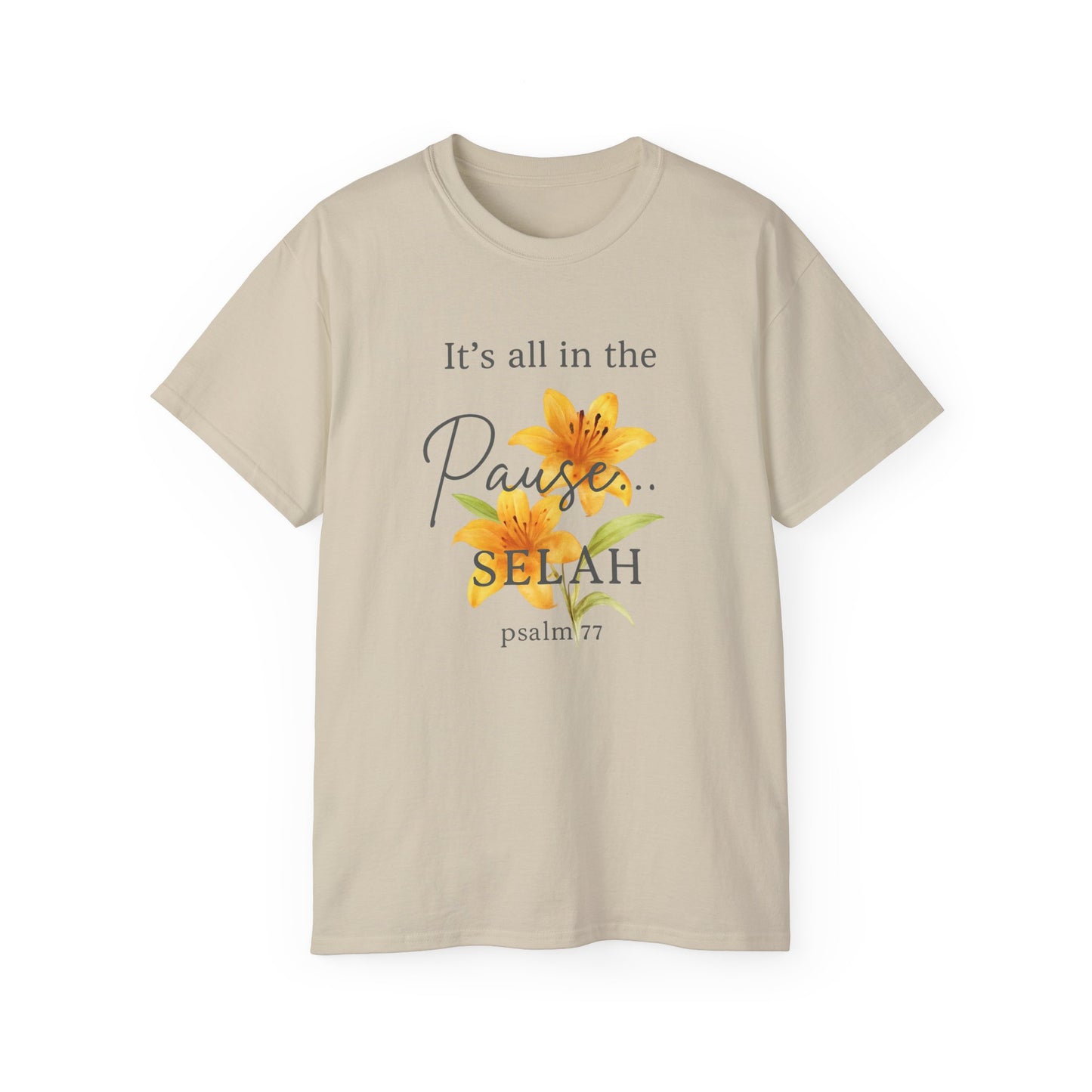 Floral It's all in the Pause Christian Tee, Inspirational Christian Shirt, New believer gift , Church Merch