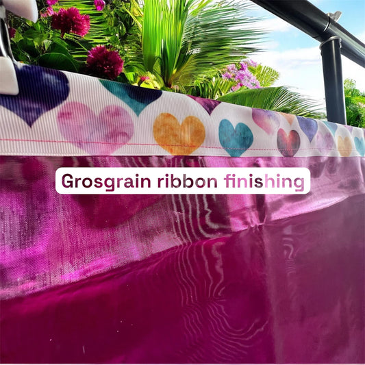 Fuschia Metallic Lame Worship Flags Praise Dance Banners with Flexi Rods