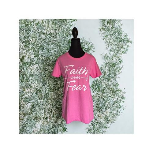 Faith Over Fear Insprational Christian Tee | New believer gift | Aesthetic faith Tee |Church Merch
