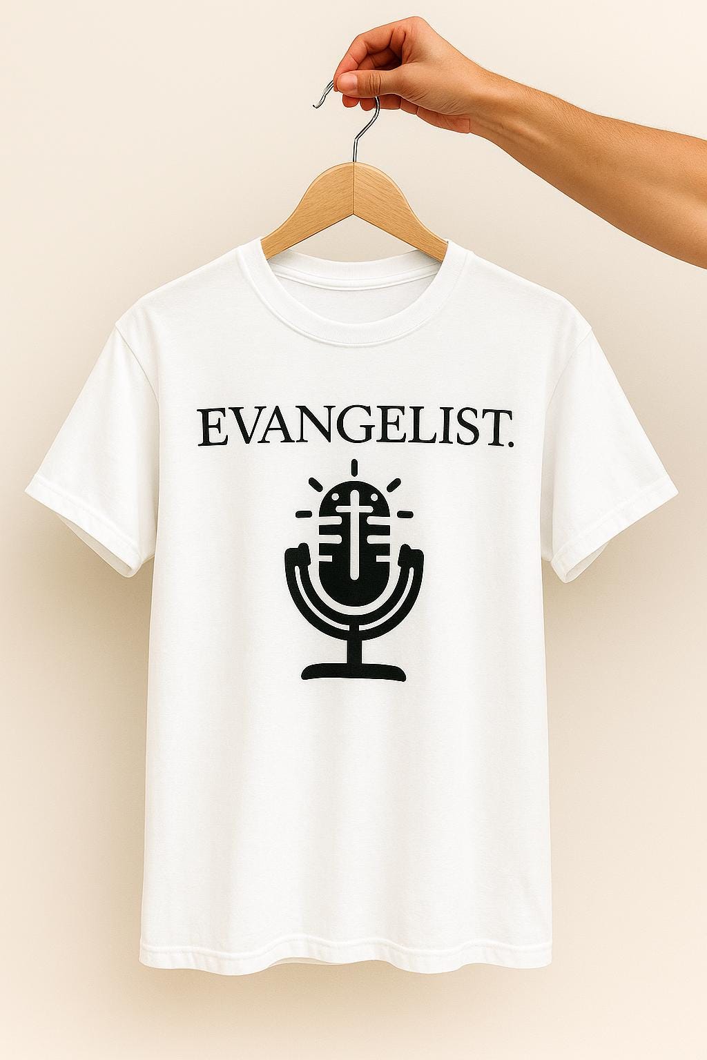 Evangelist Iron On Vinyl T-Shirt | Christian Apparel Unisex Faith-Based Church Team Tee | Evangelism top