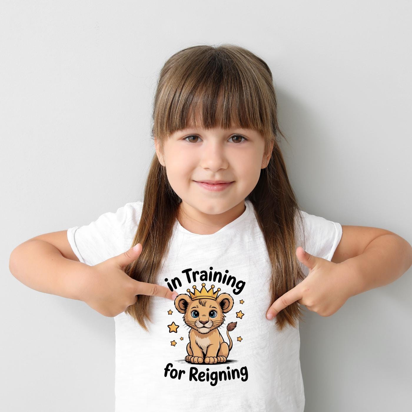 Cotton Toddlers In training for reigning Lion shirt, Kids Christian Church camp tee