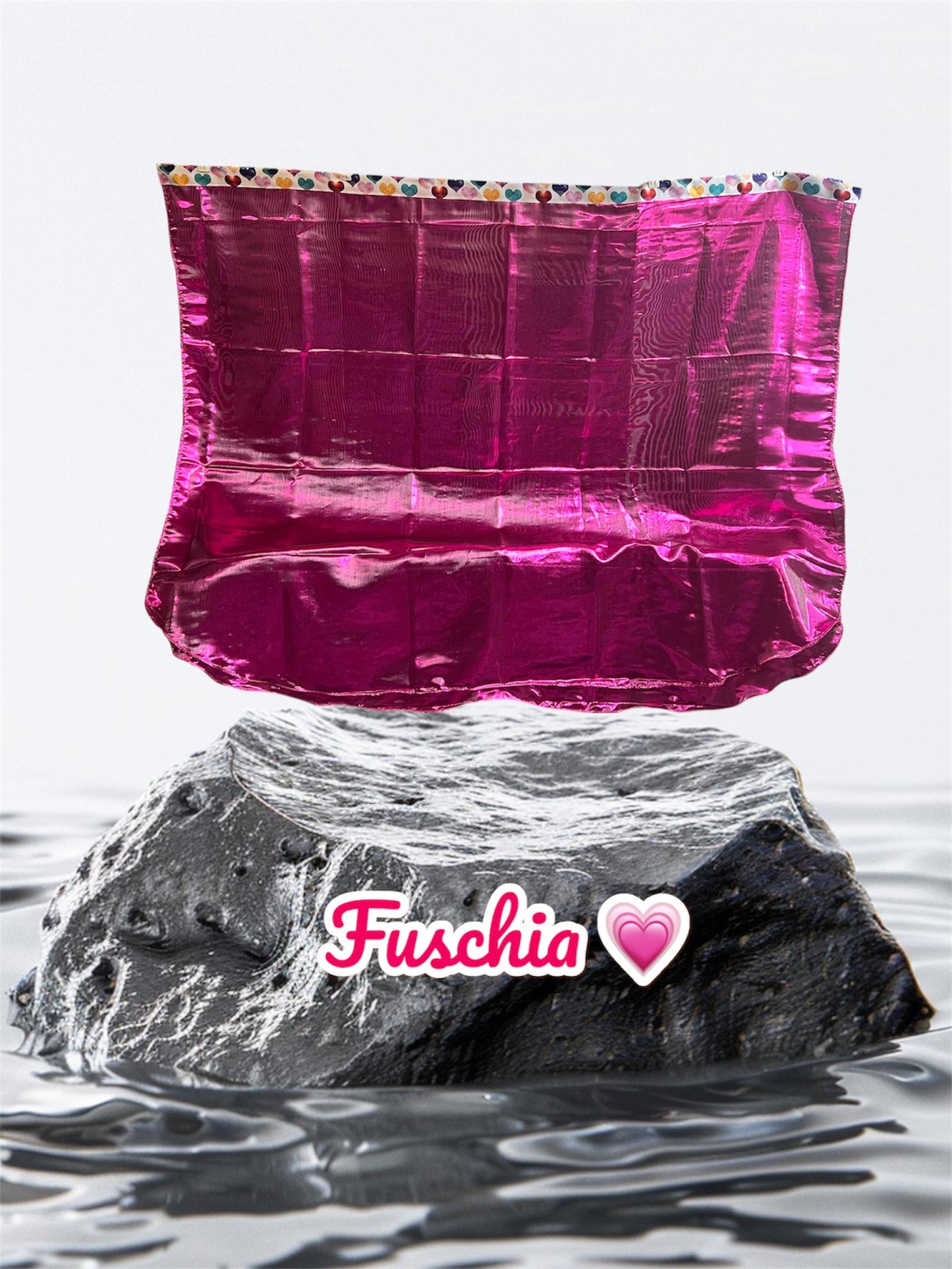 Fuschia Metallic Lame Worship Flags Praise Dance Banners with Flexi Rods